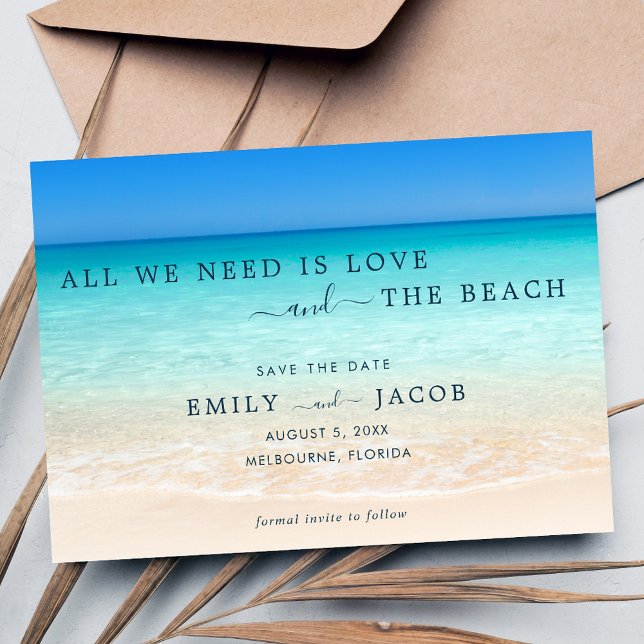 Love and the Beach Wedding Save The Date (Love and the Beach Wedding Save the Date)