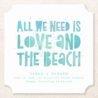 Love and the Beach Wedding Save the Date