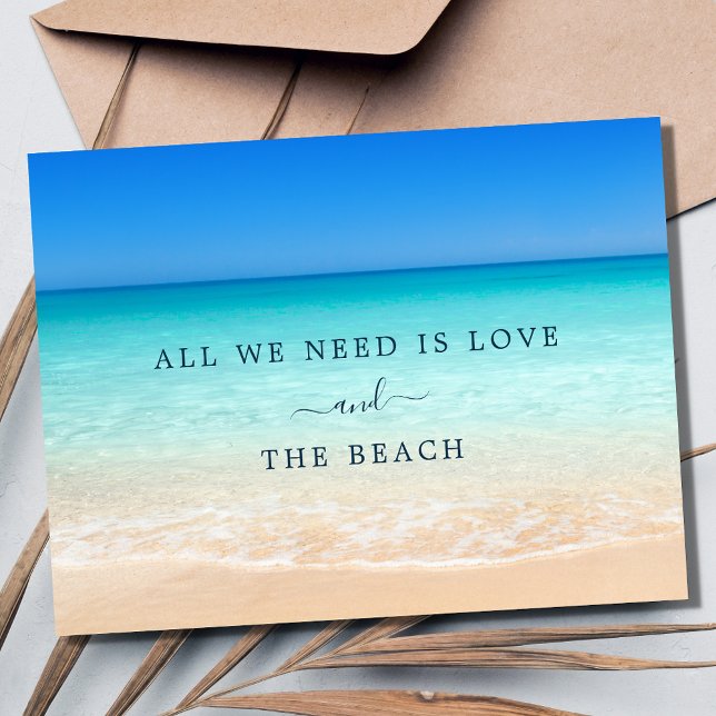 Love and the Beach Wedding Save the Date Postcard (Love and the Beach Wedding Save the Date Postcard)