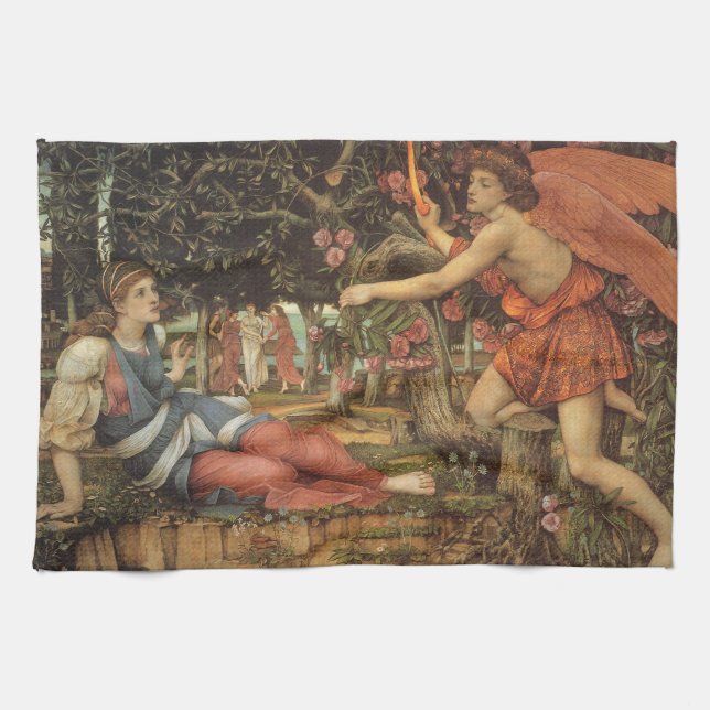 Love and the Maiden by John Stanhope Tea Towel (Horizontal)