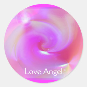Love Angel Classic Round Sticker