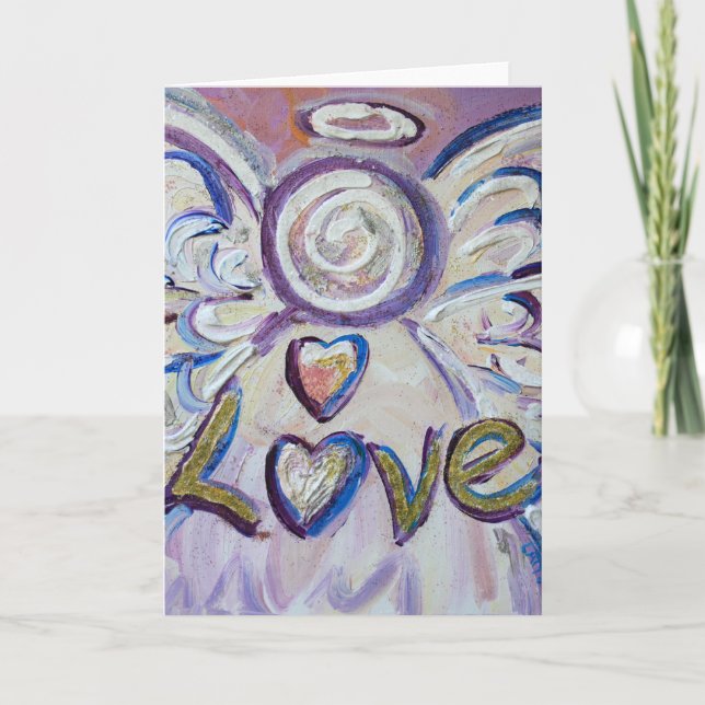 Love Angel Greeting Card (Front)