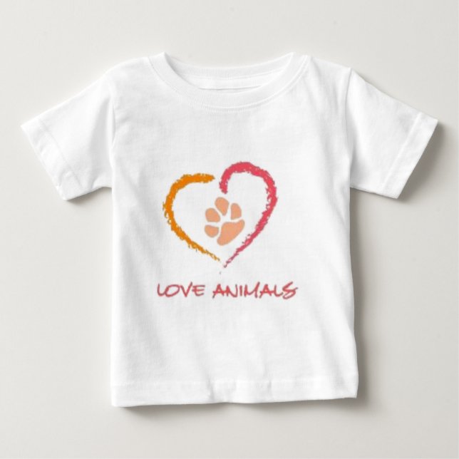 Love Animals Baby T-Shirt (Front)