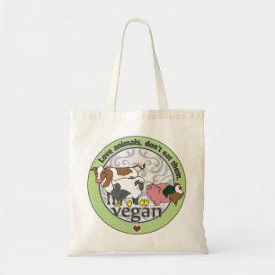 Love Animals Dont Eat Them Vegan Tote Bag