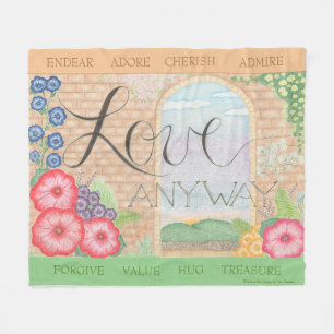 Love Anyway Fleece Blanket