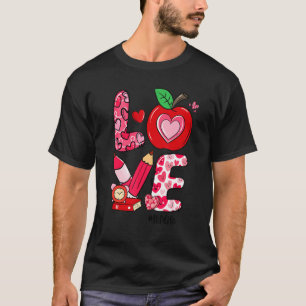 LOVE Apple Heart IEP Life Teacher Valentine's Day T-Shirt