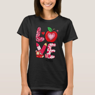 LOVE Apple Heart IEP Life Teacher Valentine's Day T-Shirt