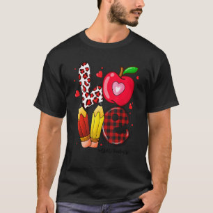 LOVE Apple Heart SPED Teacher Life Valentines Day  T-Shirt
