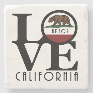 LOVE Aptos California Stone Coaster