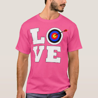 Love Archery Bow Hunting Target With Arrow In Bull T-Shirt
