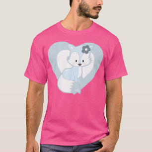 Love Arctic Foxes Cute Arctic Fox Heart T-Shirt