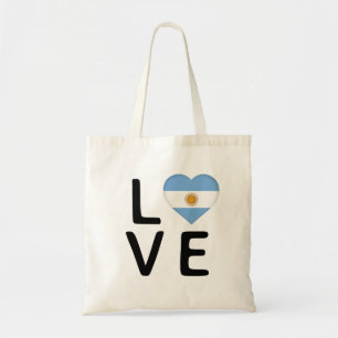 Love - Argentina Flag Tote Bag