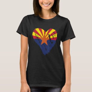 Love Arizona State Retro Heart Flag 1 T-Shirt