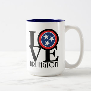 LOVE Arlington TN 15oz Two-Tone Coffee Mug