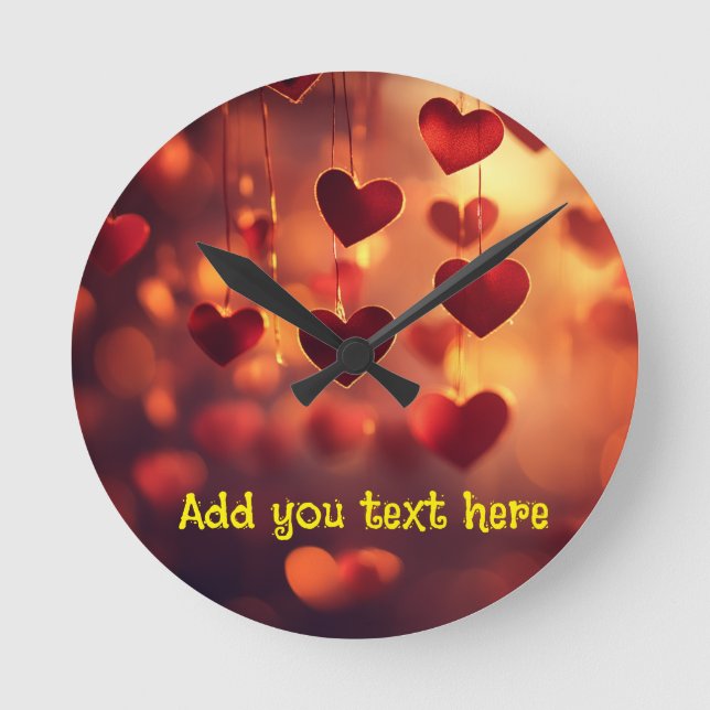 "Love Around the Clock" – Customisable Wall Clock (Front)