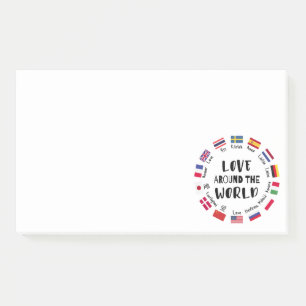 Love Around the World Languages Post-it Notes