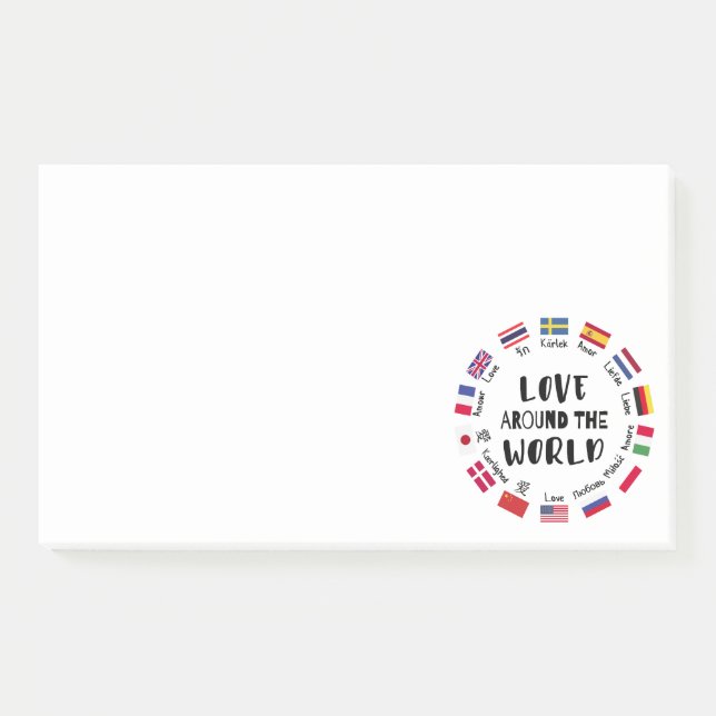 Love Around the World Languages  Post-it Notes (Front)