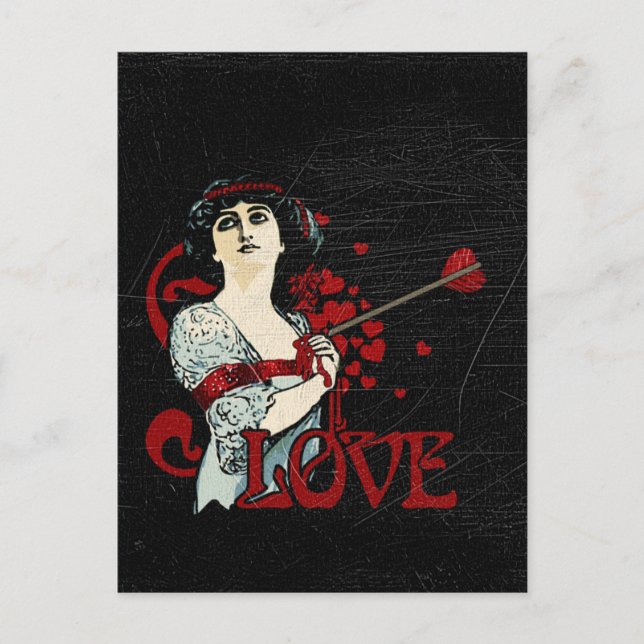 Love Arrow in the Heart Postcard (Front)