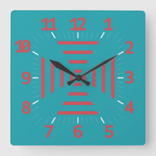LOVE ART DECO STYLE BY MASANSER SQUARE WALL CLOCK