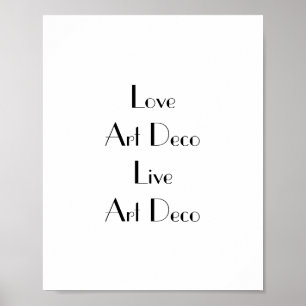 Love Art Deco Typography Poster