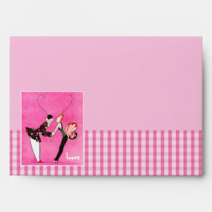 Love. Art Deco Valentine's Day Envelope