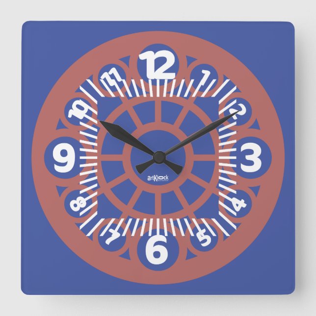 LOVE ART KLOCK CIRCLE ON CIRCLE BY MASANSER SQUARE WALL CLOCK (Front)