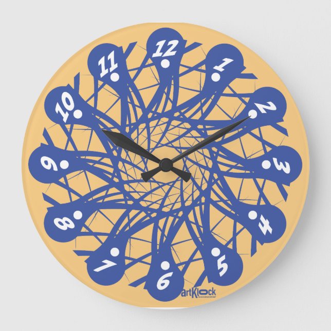 LOVE ART KLOCK GRAPHIC LINE IN MOTION BY MASANSER LARGE CLOCK (Front)
