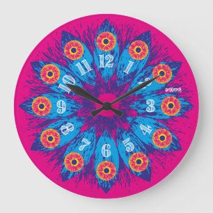 LOVE ART KLOCK LOOKING IRIS BY MASANSER LARGE CLOCK