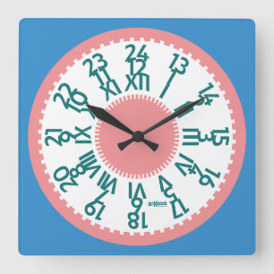 LOVE ART KLOCK NUMBER MODERN MIX CLASSICS BY MASAN SQUARE WALL CLOCK