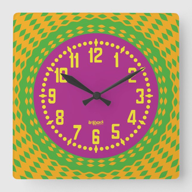 LOVE ART KLOCK OLIVENZA EXT BY MASANSER SQUARE WALL CLOCK (Front)