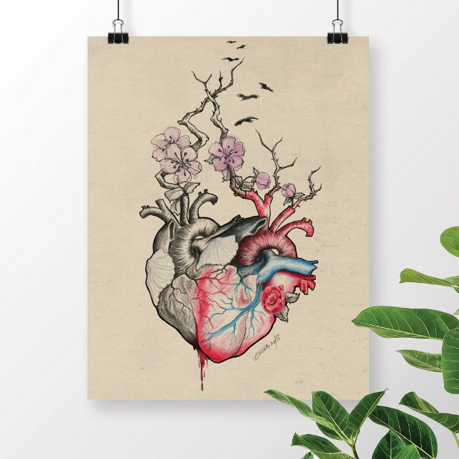Love art Surreal Anatomical hearts Flowers Vintage Poster (Creator Uploaded)