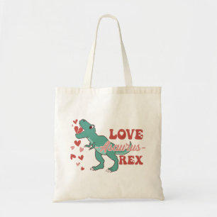 Love-Asaurus Rex Funny Tote Bag