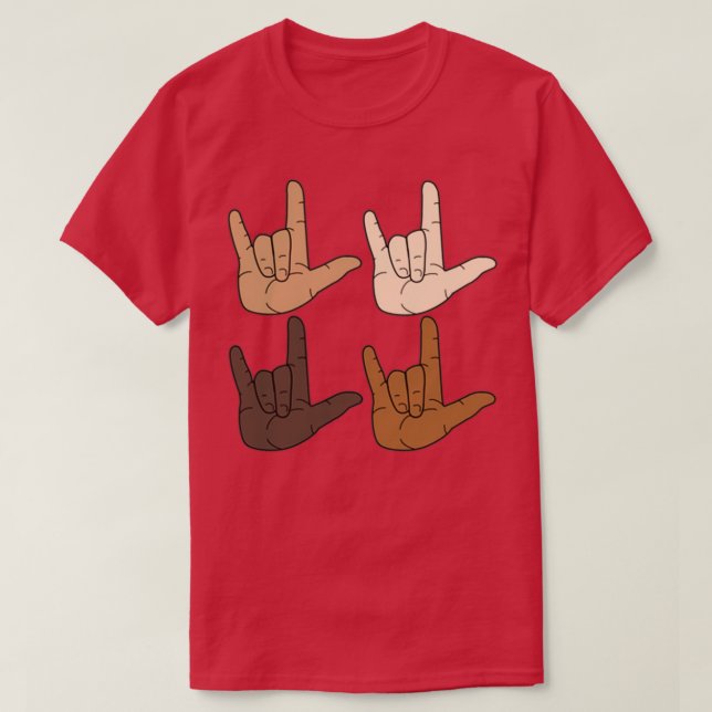 Love ASL 5 T-Shirt (Design Front)
