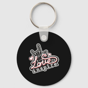 Love Asl Ily Hand Sign Language Deaf Awareness Key Ring