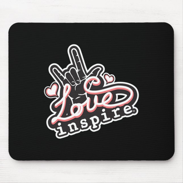 Love Asl Ily Hand Sign Language Deaf Awareness  Mouse Pad (Front)