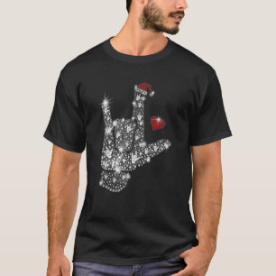 Love ASL Merry Christmas American Sign Language Xm T-Shirt