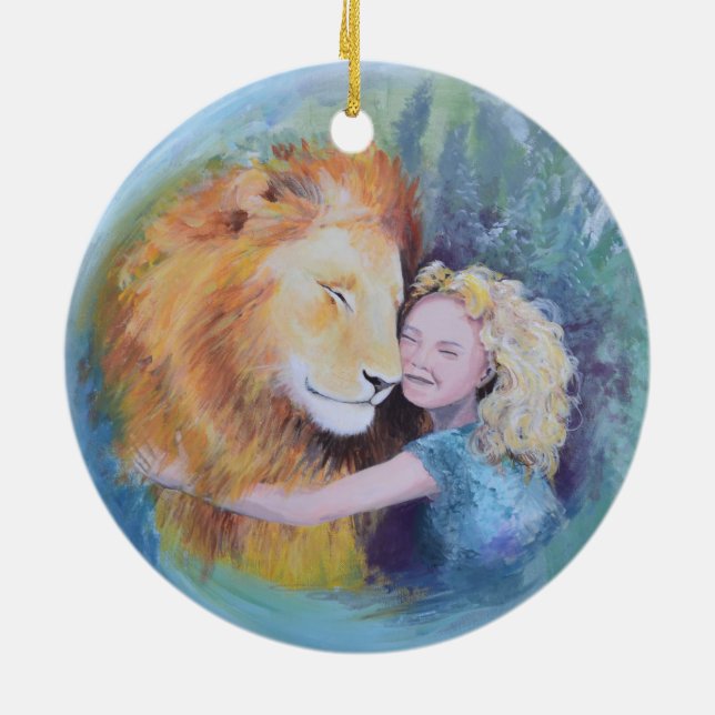 Love Aslan Ceramic Tree Decoration (Back)