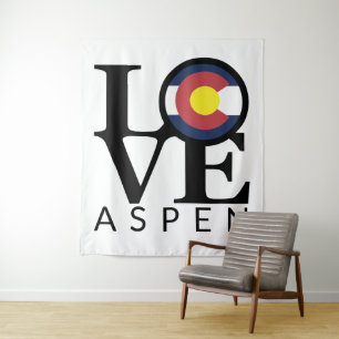 LOVE Aspen Colorado Tapestry