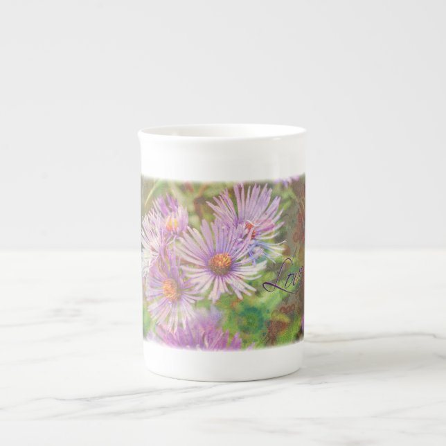 Love Asters Bone China Mug (Front)