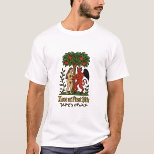 Love at First Bite – Medieval Devil & Eve Meme T-Shirt