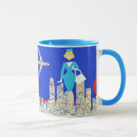 Love at First Flight Retro Flight Attendant Mug