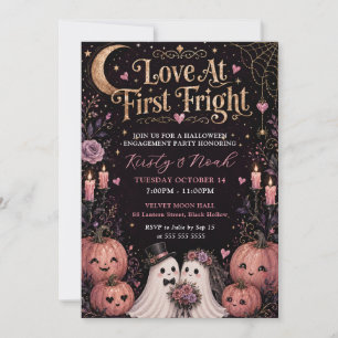 Love At First Fright Halloween Engagement Party Invitation