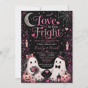 Love At First Fright Spooky Sweet Engagement Party Invitation