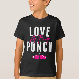 Love At First Punch Girl Kickboxing Cardio Workout T-Shirt