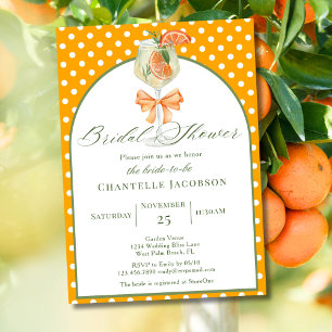 Love at First Retro Polka Dots Bridal Shower  Invitation