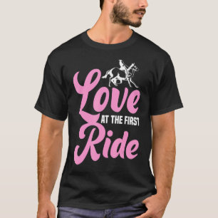 Love At First Ride Racetrack Horse Racer Derby T-Shirt