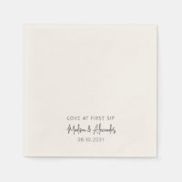 Love at First Sip Custom Names Script Wedding