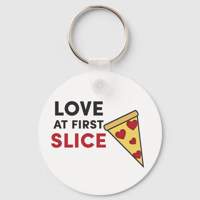 Love at first slice Keychain (Front)