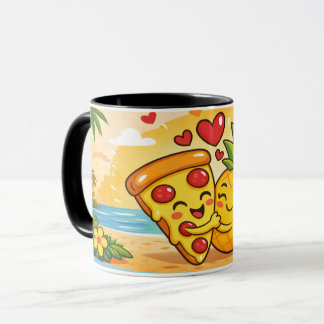 Love at First Slice - Pizza Meets Pineapple Mug