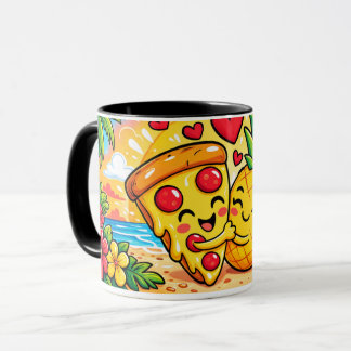 Love at First Slice - Pizza Meets Pineapple Mug